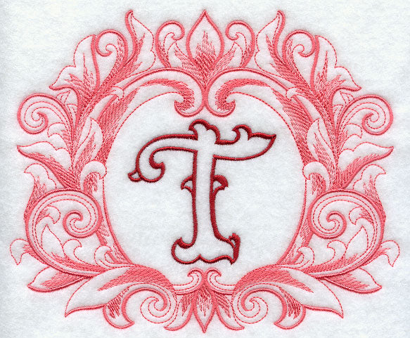Grand Flourish Capital Letter T - 6 1/2 Inch