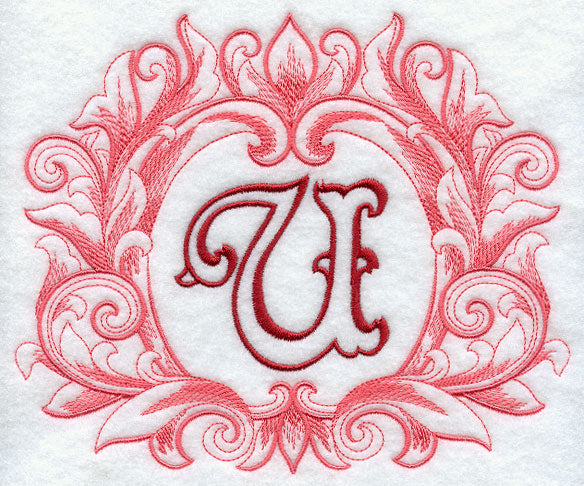 Grand Flourish Capital Letter U - 6 1/2 Inch