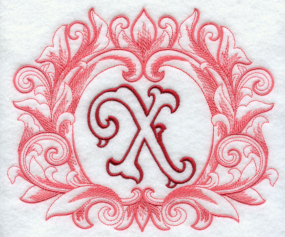 Grand Flourish Capital Letter X - 6 1/2 Inch