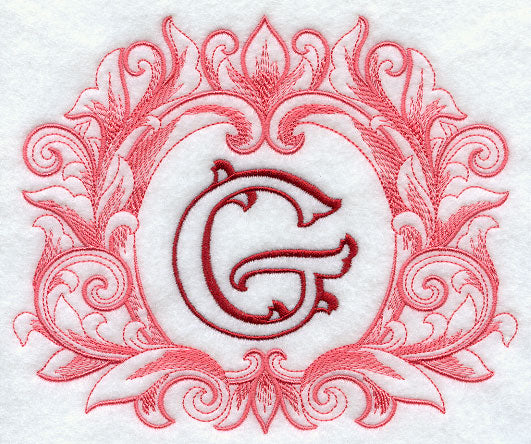 Grand Flourish Capital Letter G - 6 1/2 Inch