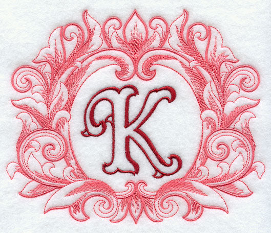 Grand Flourish Capital Letter K - 6 1/2 Inch