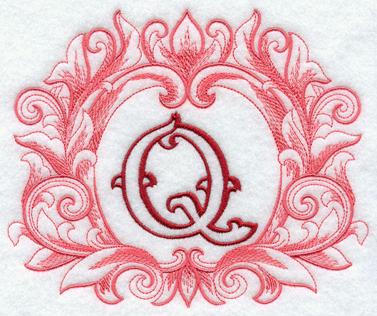 Grand Flourish Capital Letter Q - 6 1/2 Inch