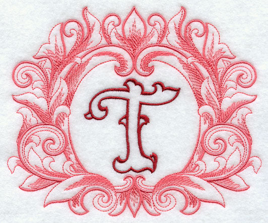 Grand Flourish Capital Letter T - 6 1/2 Inch