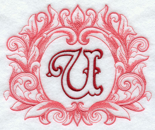 Grand Flourish Capital Letter U - 6 1/2 Inch