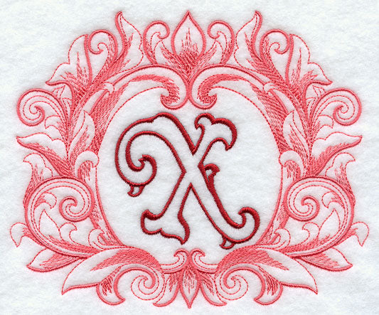 Grand Flourish Capital Letter X - 6 1/2 Inch