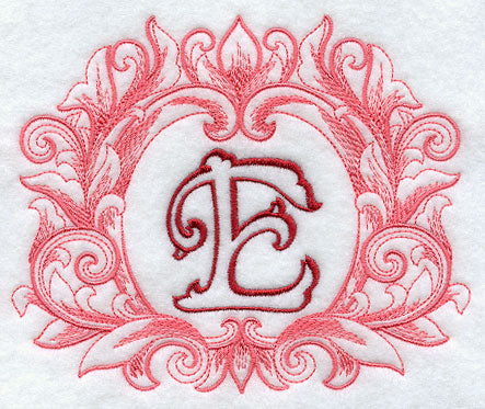 Grand Flourish Capital Letter E - 6 1/2 Inch
