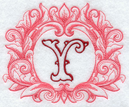 Grand Flourish Capital Letter Y - 6 1/2 Inch