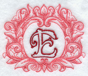 Grand Flourish Capital Letter E - 6 1/2 Inch