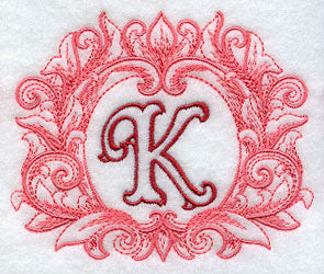 Grand Flourish Capital Letter K - 6 1/2 Inch