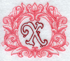 Grand Flourish Capital Letter X - 6 1/2 Inch