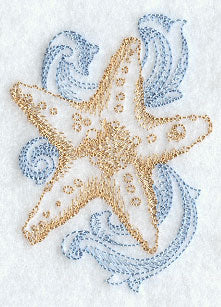 Starfish with Baroque Background