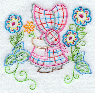 Sunbonnet Sue in the Flowers