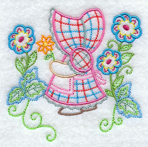 Sunbonnet Sue in the Flowers