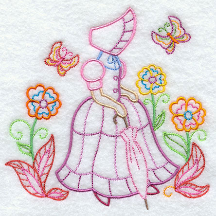 Umbrella Girl in the Garden