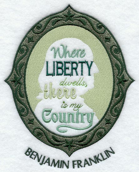 Benjamin Franklin Cameo Silhouette