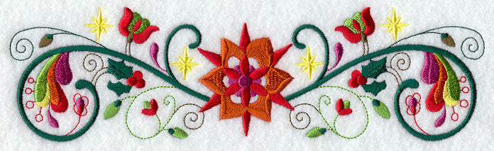Floral Christmas Border