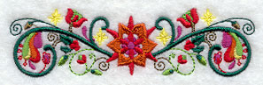 Floral Christmas Border