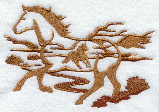 Wild Horse Silhouette Scene