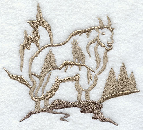 Mountain Goat Silhouette Scene