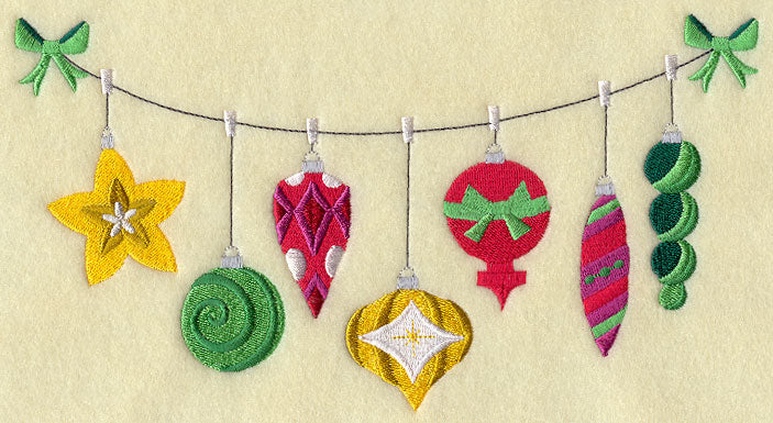 Christmas Ornaments Clothesline