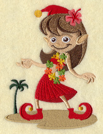 Christmas at the Beach - Luau Elf
