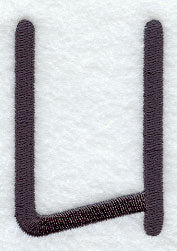 Sleek & Modern Capital Letter U - 3 Inch