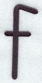 Sleek & Modern Lower Case f - 3 Inch