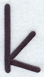 Sleek & Modern Lower Case k - 3 Inch