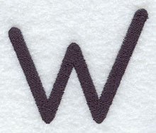Sleek & Modern Lower Case w - 3 Inch