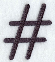 Sleek & Modern Punctuation Pound Sign - 3 Inch