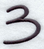 Sleek & Modern Number 3 - 3 Inch