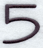 Sleek & Modern Number 5 - 3 Inch