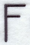 Sleek & Modern Capital Letter F - 3 Inch
