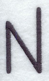 Sleek & Modern Capital Letter N - 3 Inch