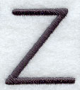 Sleek & Modern Capital Letter Z - 3 Inch