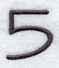 Sleek & Modern Number 5 - 3 Inch
