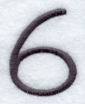 Sleek & Modern Number 6 - 3 Inch