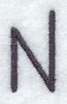 Sleek & Modern Capital Letter N - 3 Inch