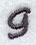 Sleek & Modern Lower Case g - 3 Inch