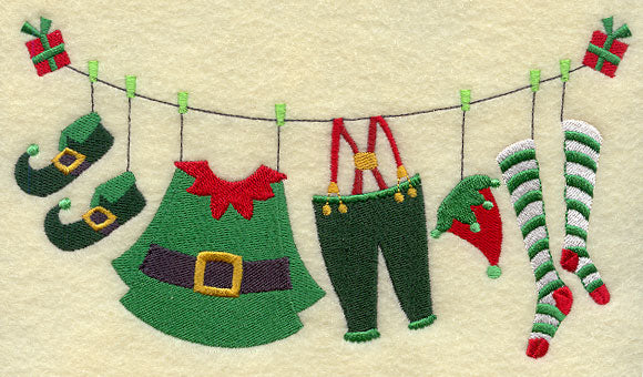 Christmas Elf Clothesline