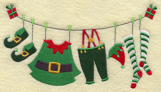 Christmas Elf Clothesline