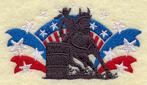 Barrel Racing Cowgirl