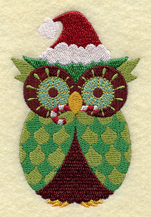 Retro Candy Cane Owl