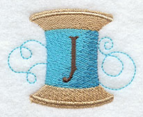 Spool of Thread Letter J - 4.85 Inch