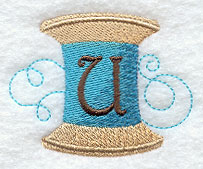 Spool of Thread Letter U - 4.85 Inch