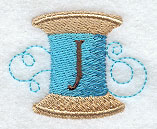 Spool of Thread Letter J - 4.85 Inch
