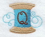 Spool of Thread Letter Q - 4.85 Inch