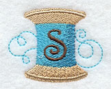 Spool of Thread Letter S - 4.85 Inch
