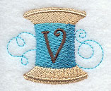 Spool of Thread Letter V - 4.85 Inch