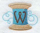 Spool of Thread Letter W - 4.85 Inch